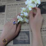 انگشتر آمتیست زنانه طرح دیبا - کد 2067 - تصویر 2