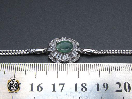 دستبند نقره زمرد زنانه – کد 1015 - تصویر 5