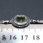 دستبند نقره زبرجد زنانه – کد 1016 - تصویر 5