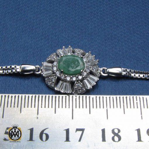 5 دستبند نقره زمرد زنانه – کد 1018 - تصویر 4