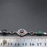 دستبند نقره یاقوت و زمرد زنانه – کد 1022 - تصویر 4