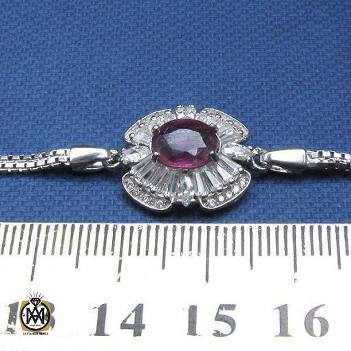 دستبند نقره یاقوت سرخ زنانه – کد 1023 - تصویر 5