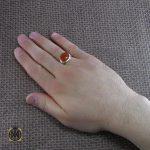 انگشتر عقیق یمن حکاکی شرف الشمس مردانه - کد 8062 - تصویر 5