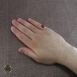 انگشتر عقیق یمن حکاکی شرف الشمس مردانه - کد 8069 - تصویر 5