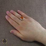 انگشتر عقیق یمن حکاکی شرف الشمس مردانه - کد 8070 - تصویر 5