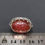 5 انگشتر عقیق یمن مردانه با حکاکی بابی انت و امی یا حسین - کد 8080 - تصویر 5
