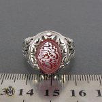 5 انگشتر عقیق یمن مردانه با حکاکی یا زین العابدین - کد 8081 - تصویر 5