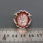 5 انگشتر عقیق یمن مردانه با حکاکی عجل لولیک الفرج - کد 8085 - تصویر 5
