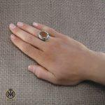 انگشتر عقیق یمن مردانه با حکاکی بسم الله النور - کد 8088 - تصویر 5