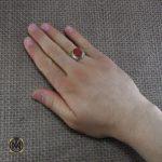 انگشتر عقیق یمن مردانه با حکاکی یا زین العابدین - کد 8109 - تصویر 5