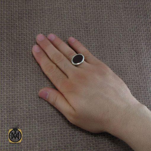 انگشتر عقیق قرمز مردانه - کد 8139 - تصویر 5