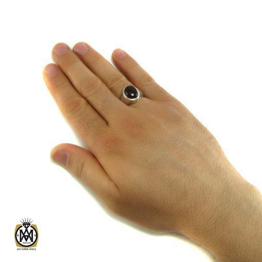 انگشتر عقیق یمن مردانه - کد 8146 - تصویر 5