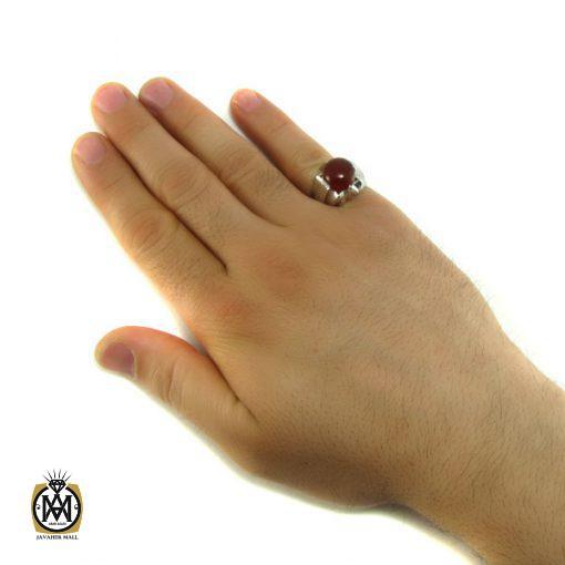 انگشتر عقیق یمن مردانه - کد 8151 - تصویر 5