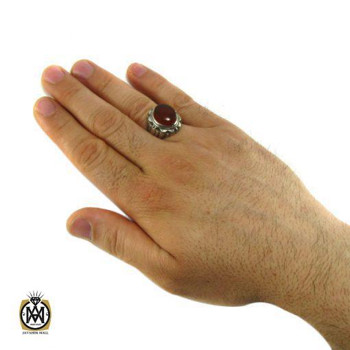انگشتر عقیق یمن مردانه - کد 8155 - تصویر 5