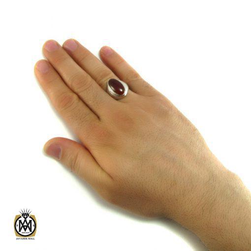 انگشتر عقیق یمن مردانه - کد 8157 - تصویر 5