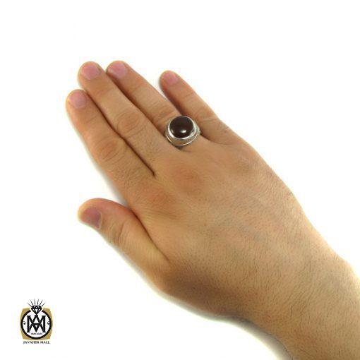 انگشتر عقیق یمن مردانه - کد 8158 - تصویر 5