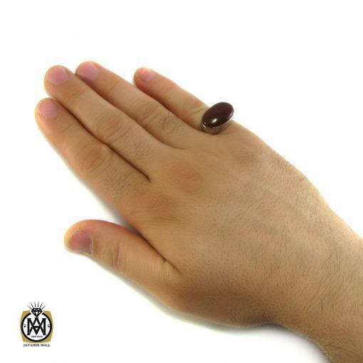 انگشتر عقیق یمن مردانه - کد 8165 - تصویر 5