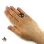 انگشتر عقیق یمن مردانه - کد 8166 - تصویر 5