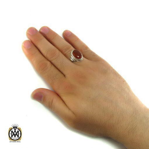 انگشتر عقیق یمن مردانه - کد 8171 - تصویر 5