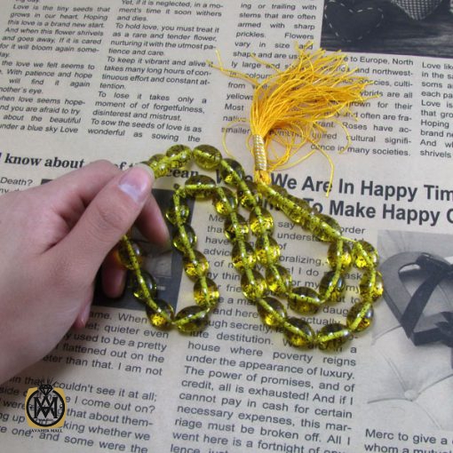 تسبیح کهربای پودری 33 دانه هلی - کد 4061 - تصویر 5