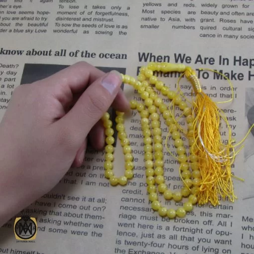 تسبیح کهربای پودری 101 دانه - کد 4063 - تصویر 5