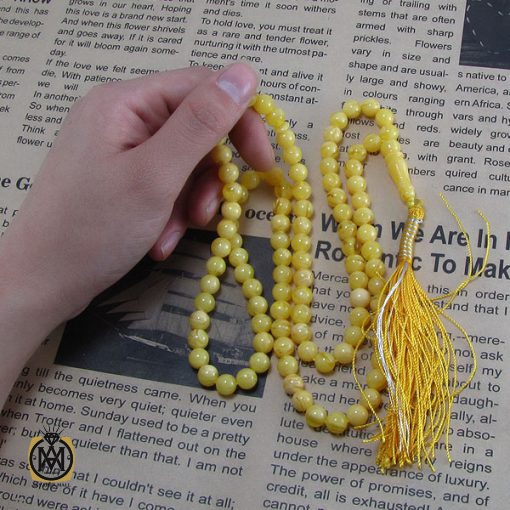 تسبیح کهربای پودری 101 دانه - کد 4080 - تصویر 5