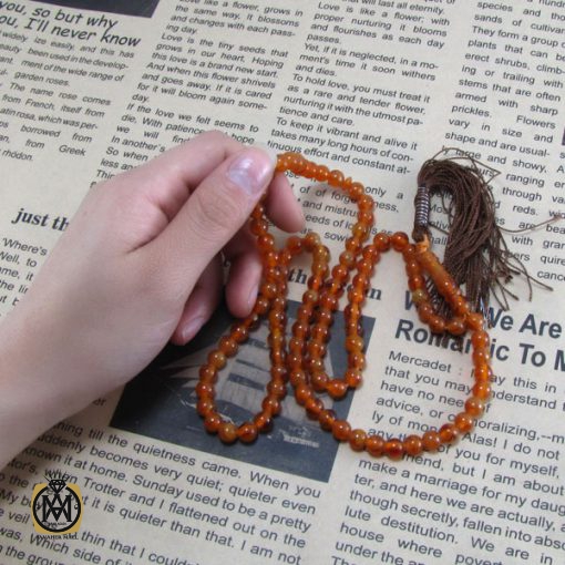 تسبیح کهربای پودری 101 دانه - کد 4085 - تصویر 5