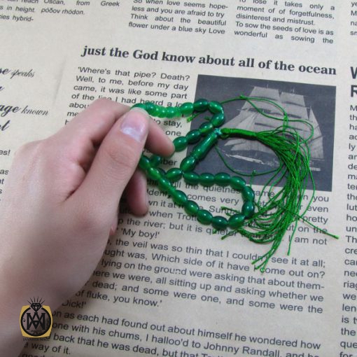 تسبیح کهربای پودری 33 دانه هلی - کد 4090 - تصویر 5