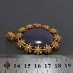 مدال عقیق یمن کبود و الماس اصل زنانه طرح رکسانا - کد 3001 - تصویر 5