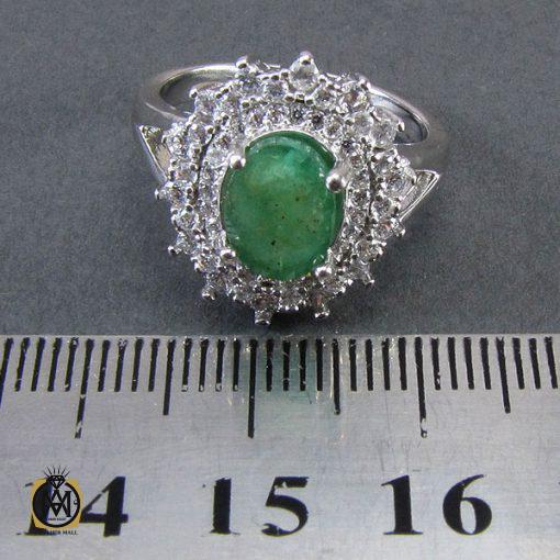 انگشتر زمرد زنانه اصل و معدنی طرح درسا -کد 2008 - تصویر 3