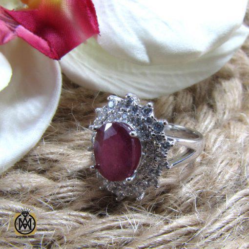 انگشتر یاقوت سرخ طرح مینا زنانه -کد 2016 - تصویر 6