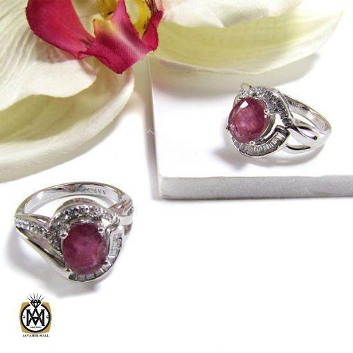 5 انگشتر یاقوت سرخ طرح النا زنانه -کد 2018 - تصویر 2