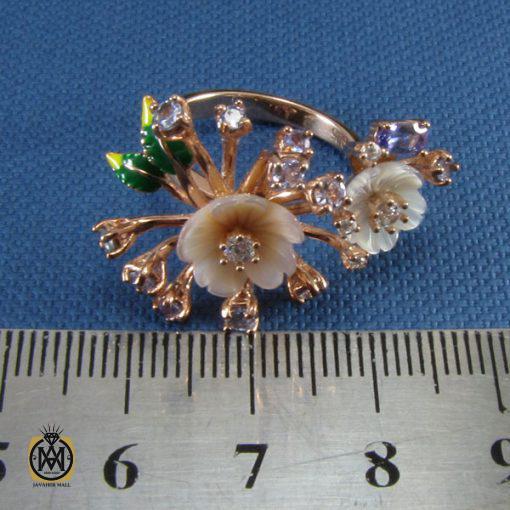 انگشتر تانزانایت، کوارتز و صدف طرح شبنم زنانه -کد 2024 - تصویر 5