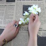 انگشتر گارنت زنانه طرح فرگل – کد 2052 - تصویر 3