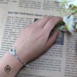 دستبند نقره زبرجد زنانه – کد 1016 - تصویر 6