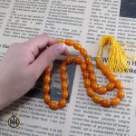 تسبیح کهربای پودری 33 دانه هلی - کد 4081 - تصویر 6