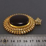 6 مدال عقیق یمن و الماس اصل زنانه طرح ارمغان - کد 3002 - تصویر 5