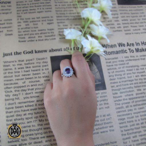 انگشتر آمتیست طرح رویا زنانه -کد 2004 - تصویر 6