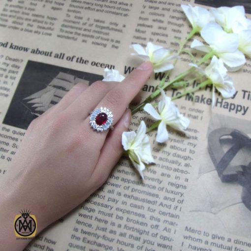 انگشتر یاقوت سرخ طرح رها زنانه -کد 2006 - تصویر 3