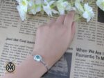 دستبند نقره زمرد زنانه – کد 1015 - تصویر 6