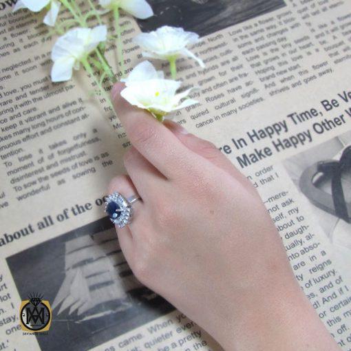 انگشتر یاقوت کبود طرح یلدا زنانه -کد 2015 - تصویر 6