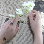 انگشتر تورمالین، کوارتز و صدف طرح ترنم زنانه -کد 2022 - تصویر 6