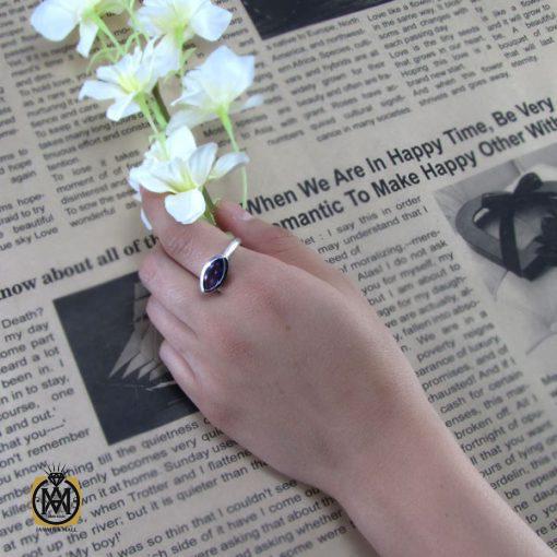 انگشتر آمتیست زنانه طرح ملیکا - کد 2034 - تصویر 3