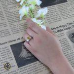 6 انگشتر سیترین زنانه طرح وینا - کد 2039 - تصویر 6