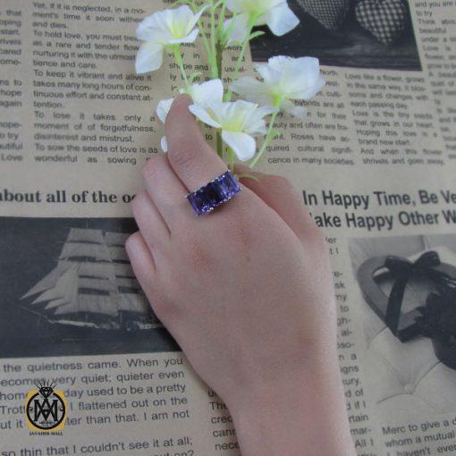 6 انگشتر آمتیست زنانه طرح یارا - کد 2043 - تصویر 3