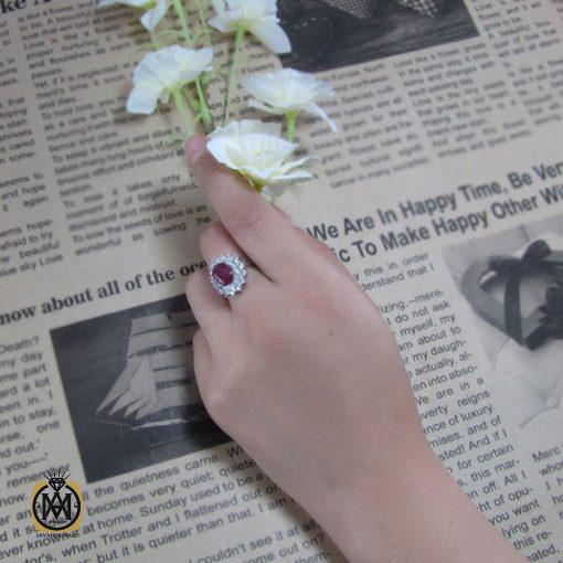 انگشتر یاقوت سرخ طرح مینا زنانه -کد 2016 - تصویر 7