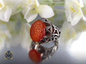 00 انگشتر عقیق یمن مردانه با حکاکی يا موسي ابن جعفر(ع) - کد 8244 - تصویر 6