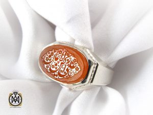 انگشتر عقیق یمن مردانه با حکاکی علی رکن الایمان - کد 8278 - تصویر 6