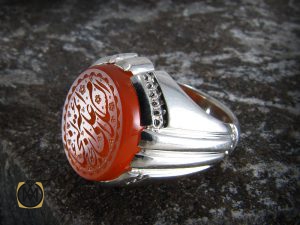 انگشتر عقیق یمن با حکاکی السلام علی ائمه النجبا - کد 8286 - تصویر 6