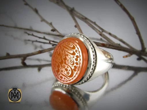 انگشتر عقیق یمن با حکاکی یا اباعبدالله الحسین - کد 8290 - تصویر 6